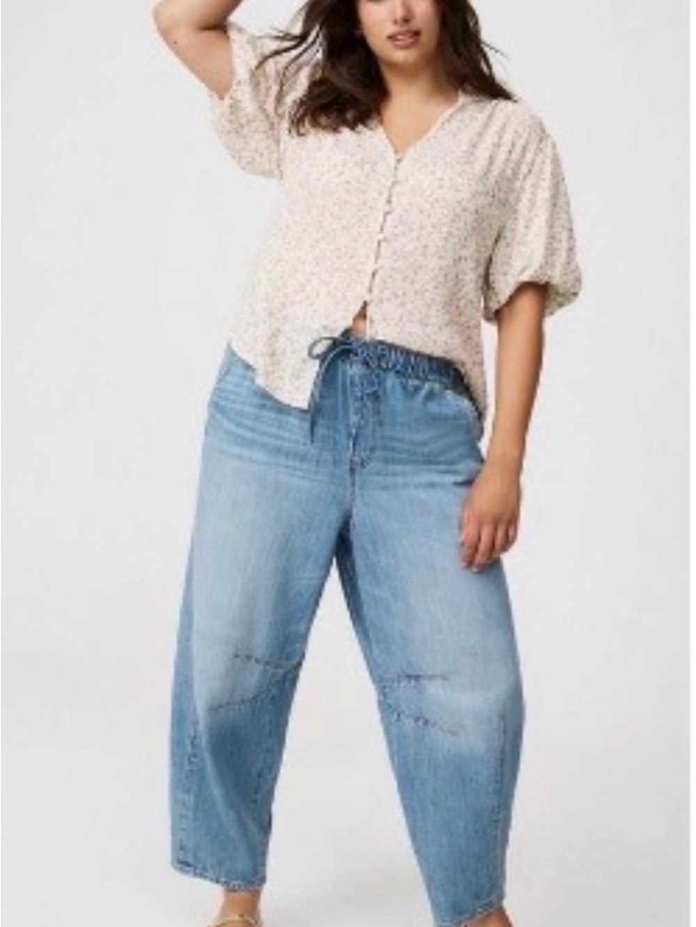torrid Light Blue Boyfriend Drawstring Jeans